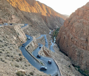 The Famous Road with Curves in Morocco