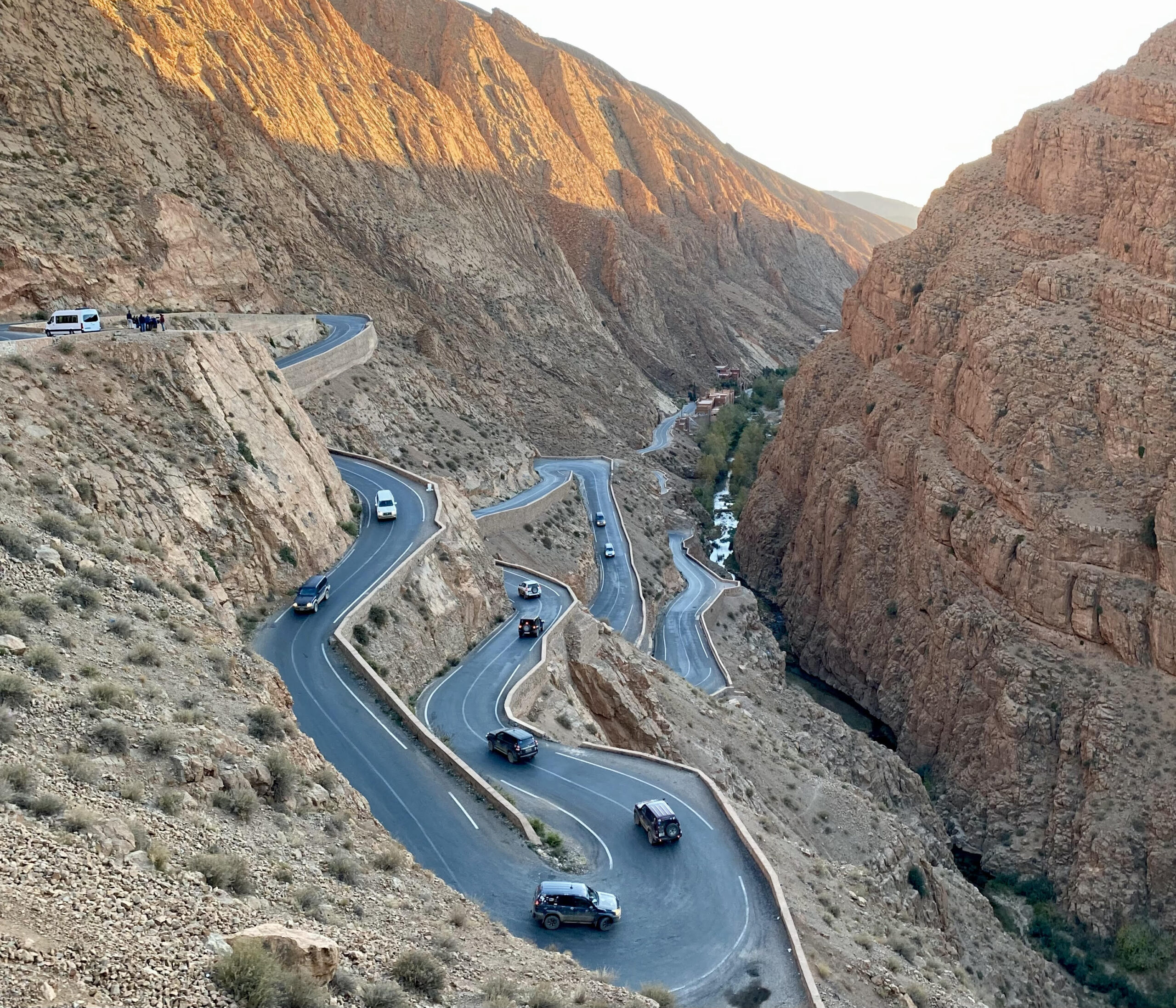The Famous Road with Curves in Morocco