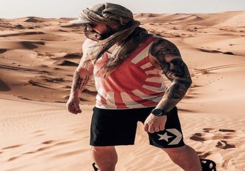 Sandboarding in Merzouga Desert